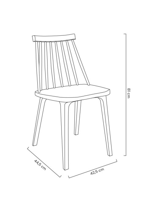Modesto Design MODESTO krzesło RIBS BLACK czarne - polipropylen
