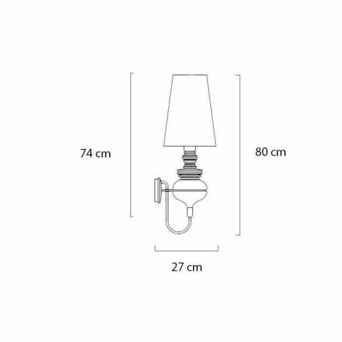Moosee MOOSEE lampa ścienna QUEEN WALL 23 chromowana