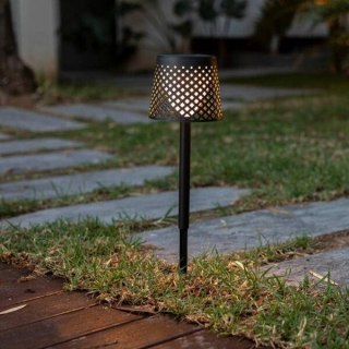 New Garden NEW GARDEN lampa ogrodowa GRETA SOLAR NEGRO 5in1 czarna