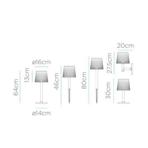 New Garden NEW GARDEN lampa ogrodowa GRETA SOLAR NEGRO 5in1 czarna