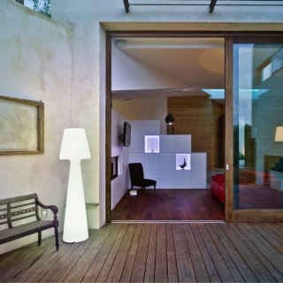 New Garden NEW GARDEN lampa podłogowa LOLA 165 CABLE biała