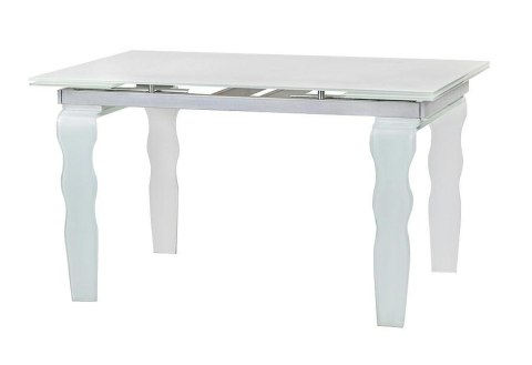 King Home Stół szklany VENDOME OPTI WHITE 200-300 biały / rozkładany