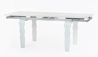 King Home Stół szklany VENDOME OPTI WHITE 200-300 biały / rozkładany