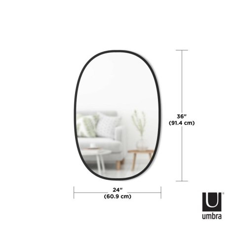 Umbra UMBRA lustro wiszące HUB 61 x 91 cm czarne