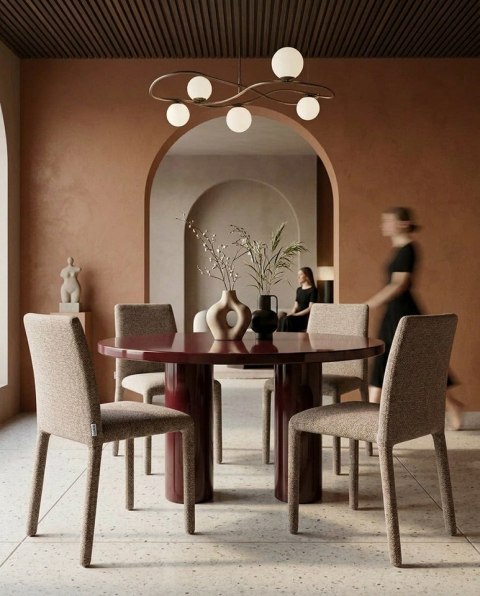 King Home Zestaw 2 krzeseł ALYA brązowy / taupe