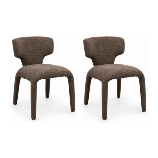 King Home Zestaw 2 krzeseł APULIA brązowy / taupe