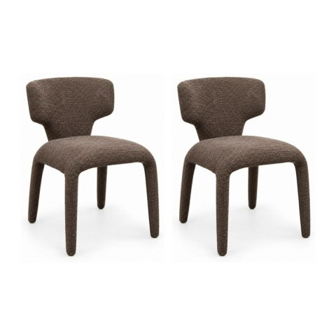 King Home Zestaw 2 krzeseł APULIA brązowy / taupe