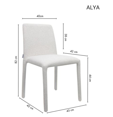 King Home Zestaw 4 krzeseł ALYA beżowy