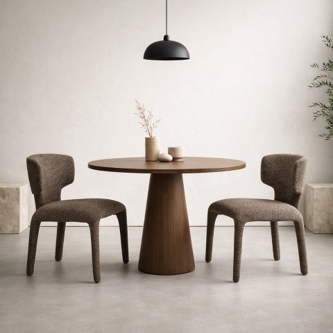 King Home Zestaw 6 krzeseł APULIA brązowy / taupe