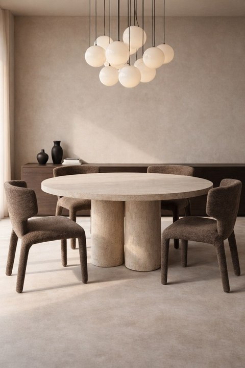 King Home Zestaw 6 krzeseł APULIA brązowy / taupe