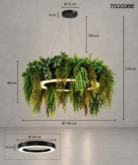 Moosee MOOSEE lampa wisząca GARDENS 160 czarna