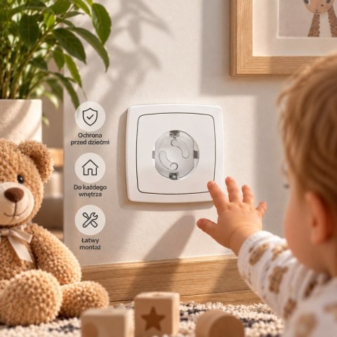SHP Zestaw 10 sztuk zabezpieczeń do gniazdka SHP Child Protect BUZZ biały