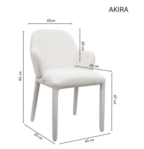 King Home Zestaw 2 krzeseł AKIRA beżowy