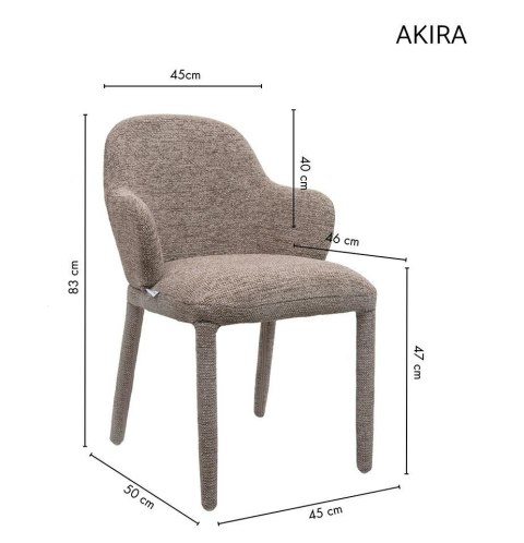 King Home Zestaw 4 krzeseł AKIRA brązowy / taupe