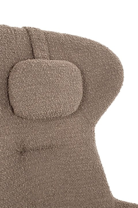 King Home Fotel TEDDY GRAND z podnóżkiem ciemny brązowy - stal