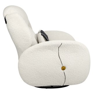 King Home Fotel obrotowy TAPE TEDDY biały