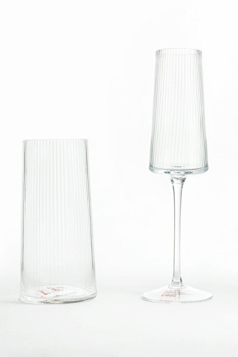 Kare Design KARE kieliszek do szampana RIFFLE 215 ml transparentny