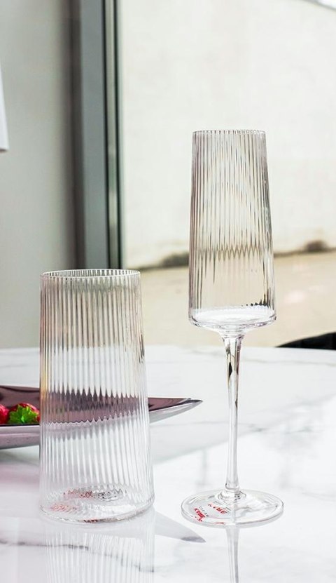 Kare Design KARE kieliszek do szampana RIFFLE 215 ml transparentny