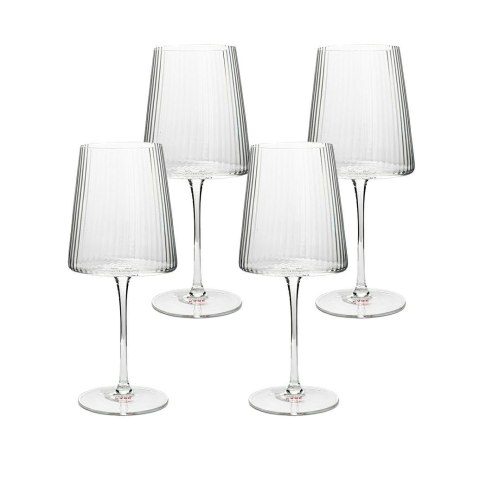 Kare Design KARE komplet 4 kieliszków do wina RIFFLE 760 ml
