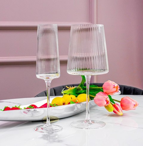 Kare Design KARE komplet 4 kieliszków do wina RIFFLE 760 ml