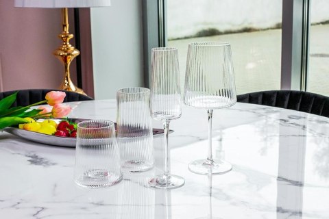 Kare Design KARE komplet 4 kieliszków do wina RIFFLE 760 ml