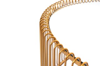 Kare Design KARE zestaw stolików kawowych WIRE mosiądz