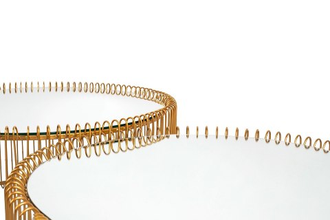 Kare Design KARE zestaw stolików kawowych WIRE mosiądz