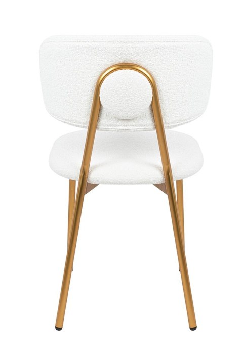 King Home Krzesło FABIOLA BOUCLE białe