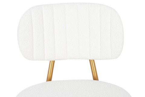 King Home Krzesło FABIOLA BOUCLE białe