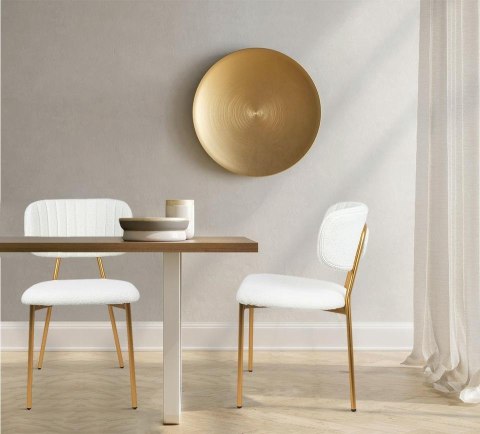 King Home Krzesło FABIOLA BOUCLE białe