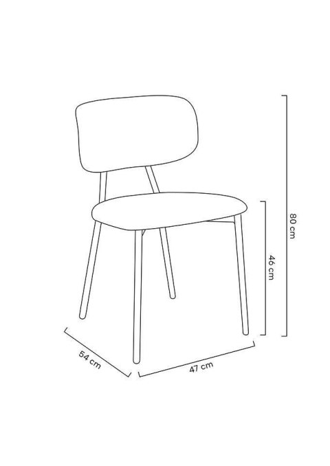 King Home Krzesło FABIOLA BOUCLE białe