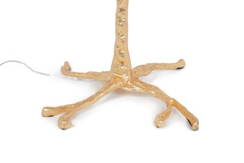 King Home Lampa podłogowa TIFFANY 175 różowa mosiądz / naturalne pióra