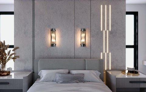 Moosee MOOSEE lampa ścienna COLUMN 40 srebrna