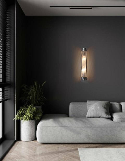Moosee MOOSEE lampa ścienna COLUMN 60 srebrna