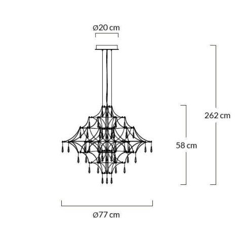 Moosee MOOSEE lampa wisząca CONSTELATION 77 GOLD - LED, stal szczotkowana
