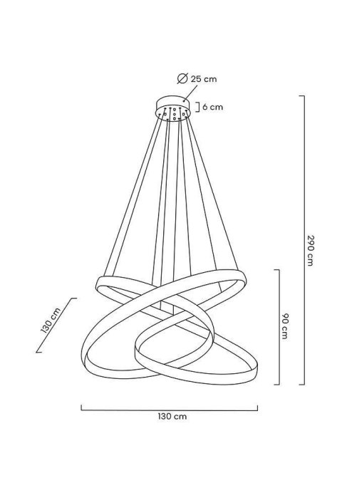 Moosee MOOSEE lampa wisząca WAVE 130 chrom