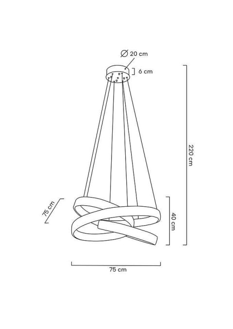 Moosee MOOSEE lampa wisząca WAVE 80 chrom