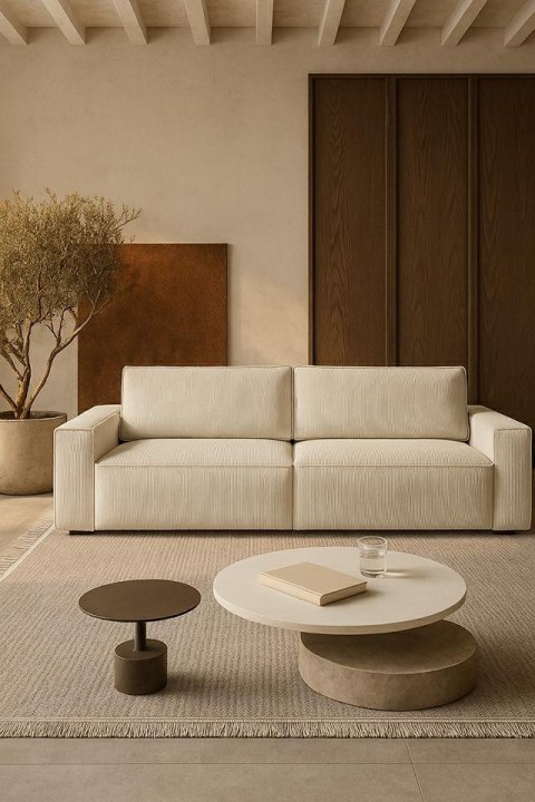 King Home Sofa PILLOW z funkcją spania jasny beż