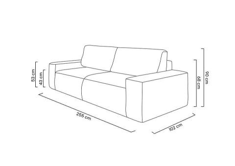 King Home Sofa PILLOW z funkcją spania jasny beż