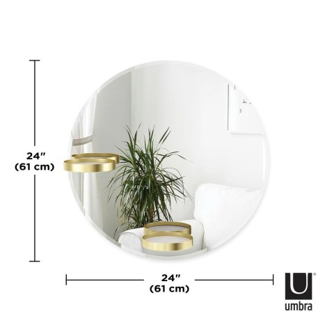 Umbra UMBRA lustro ścienne PERCH 60 cm mosiężne