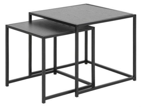 Actona ACTONA zestaw stolików SEAFORD czarne - MDF, metal