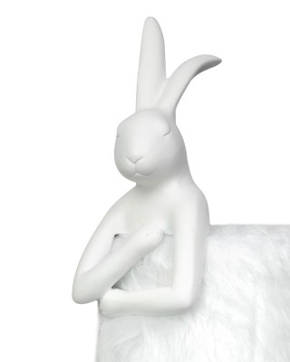 Kare Design KARE lampa stołowa RABBIT FUR 50 cm biała / srebrna