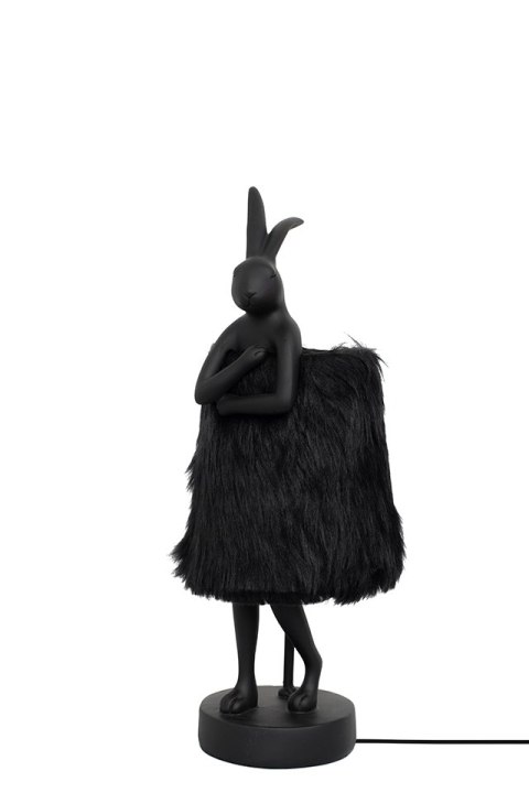 Kare Design KARE lampa stołowa RABBIT FUR 50 cm czarna / złota