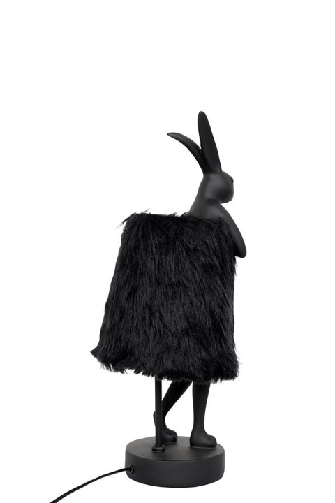 Kare Design KARE lampa stołowa RABBIT FUR 50 cm czarna / złota