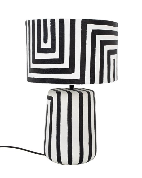 Kare Design KARE lampa stołowa STRISCE 44 cm biało-czarna