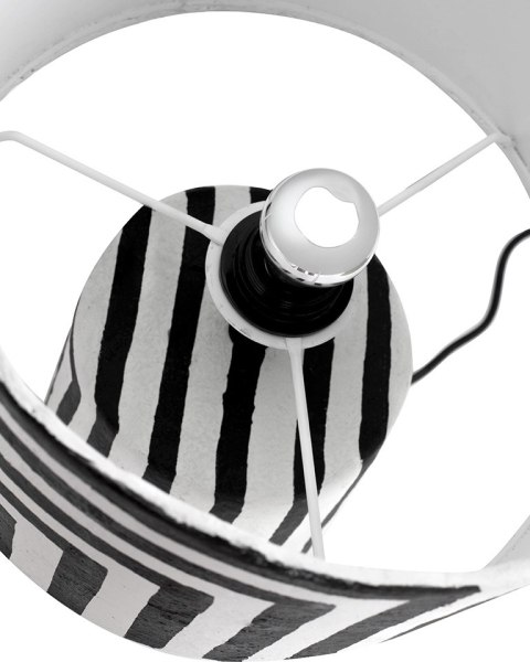 Kare Design KARE lampa stołowa STRISCE 44 cm biało-czarna