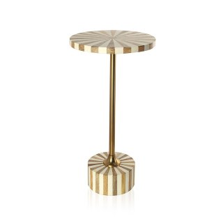 Kare Design KARE stolik DOMERO CIRQUE 25 biało-złoty