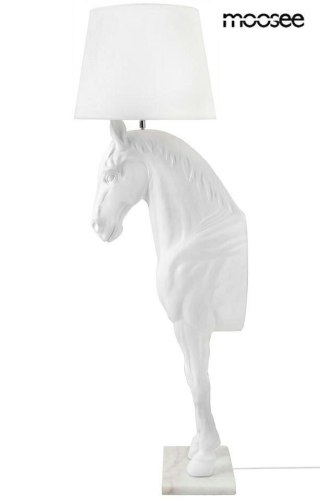 Moosee MOOSEE lampa podłogowa KOŃ HORSE STAND M biała - włókno szklane