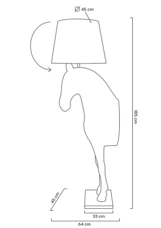 Moosee MOOSEE lampa podłogowa KOŃ HORSE STAND M czarna - włókno szklane