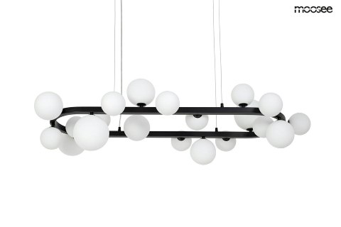 Moosee MOOSEE lampa wisząca ALURE OVAL 120 czarna/mleczna